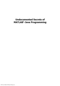 cover of the book Undocumented Secrets of MATLAB -Java Programming