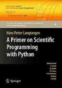 cover of the book A primer on scientific programming with Python