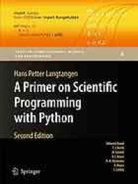 cover of the book A primer on scientific programming with Python