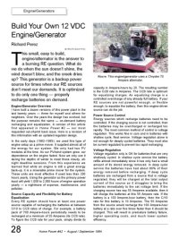 cover of the book Build your own 12V DC Engine Generator