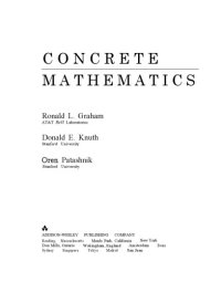 cover of the book Concrete mathematics : a foundation for computer science