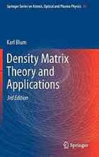 cover of the book Density Matrix Theory and Applications