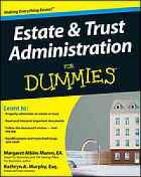 cover of the book Estate & trust administration for dummies