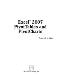 cover of the book Excel 2007 PivotTables and PivotCharts