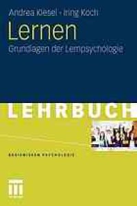 cover of the book Lernen: Grundlagen der Lernpsychologie