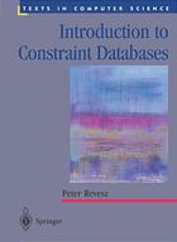 cover of the book Introduction to Constraint Databases