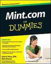 cover of the book Mint.com for dummies