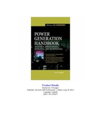 cover of the book Power generation handbook : selection, applications, operation, and maintenance