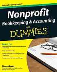 cover of the book Nonprofit Bookkeeping & Accounting FOR DUMMIES