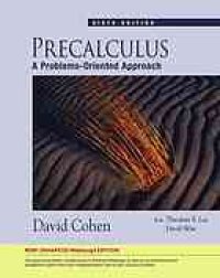 cover of the book Precalculus : a problems-oriented approach