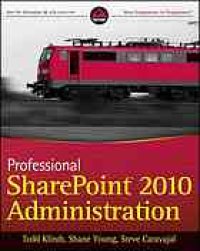 cover of the book Professional SharePoint 2010 administration