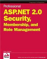 cover of the book Professional ASP.NET 2.0 security, membership, and role management