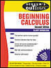 cover of the book Schaum's outline of beginning calculus