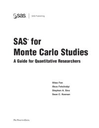 cover of the book SAS® for Monte Carlo studies : a guide for quantitative researchers