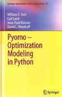 cover of the book Pyomo – Optimization Modeling in Python