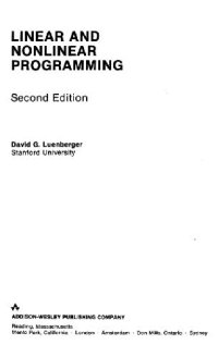 cover of the book Linear and nonlinear programming