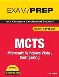 cover of the book MCTS 70-620 exam prep : Microsoft Windows Vista client, configuring