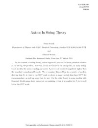 cover of the book Axions in String Theory