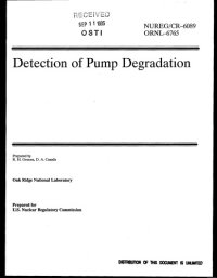 cover of the book Detection of pump degradation