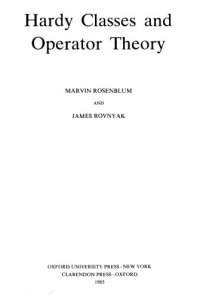 cover of the book Hardy classes and operator theory