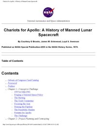 cover of the book Chariots for Apollo : a history of manned lunar spacecraft