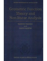 cover of the book Geometric function theory and nonlinear analysis