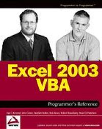 cover of the book Excel 2003 VBA programmer's reference