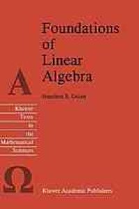 cover of the book Foundations of linear algebra