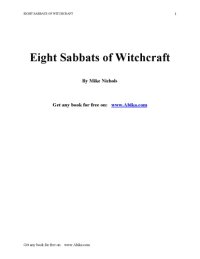 cover of the book Eight sabbats for witches, and rites for birth, marriage, and death