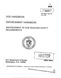 cover of the book Enforcement handbook : enforcement of DOE nuclear safety requirements