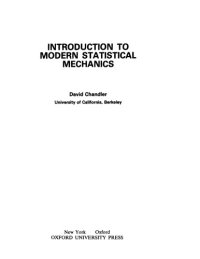 cover of the book Introduction to modern statistical mechanics