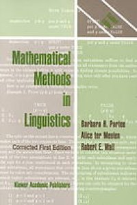 cover of the book Mathematical methods in linguistics