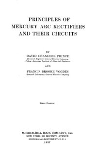 cover of the book Principles of mercury arc rectifiers and their circuits