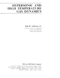 cover of the book Hypersonic and high temperature gas dynamics