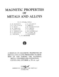 cover of the book Magnetic properties of metals and alloys