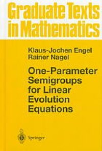 cover of the book One-parameter semigroups for linear evolution equations