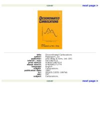 cover of the book Dicoordinated carbocations