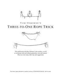 cover of the book Tom Osborne's 3 to 1 rope trick