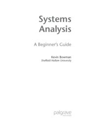 cover of the book Systems analysis : a beginner's guide