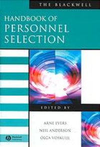 cover of the book The Blackwell handbook of personnel selection