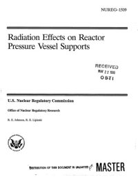 cover of the book Radiation effects on reactor pressure vessel supports