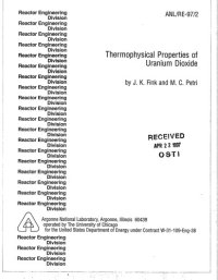 cover of the book Transport properties of uranium dioxide