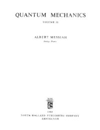 cover of the book Quantum Mechanics [Vol 2]