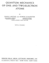 cover of the book Quantum mechanics of one- and two-electron atoms