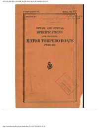 cover of the book Detail specifications for building 80-ft. motor torpedo boats, PT's 103-138 : hull and machinery