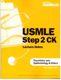 cover of the book USMLE step 2 lecture notes: psychiatry and epidemiology & ethics