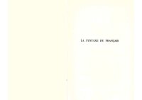 cover of the book La Syntaxe du français