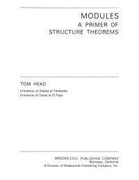 cover of the book Modules; a primer of structure theorems