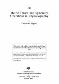 cover of the book Metric tensor and symmetry operations in crystallography