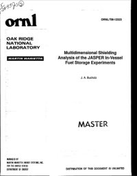 cover of the book Multidimensional shielding analysis of the JASPER in-vessel fuel storage experiments